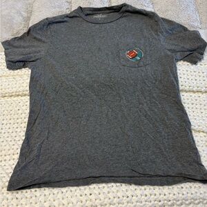 Vineyard Vines Charcoal Short Sleeve Tee with Logo Patch